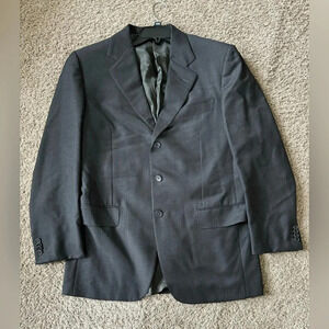 eredi pisano Black Wool Blazer Jacket Sports Coat Size 52